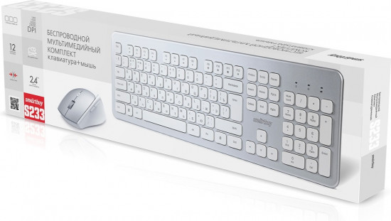 Беспроводной комплект: клавиатура и мышь Smartbuy SBC-233616AG-SW