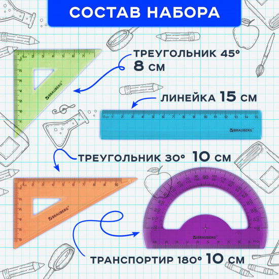 Набор чертежный «Fruity»