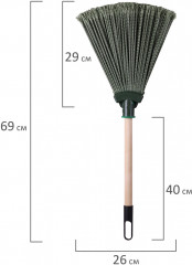 Веник синтетический веерный - Фото 1