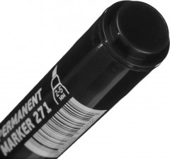 Маркер перманентный, цвет черный - Фото 3