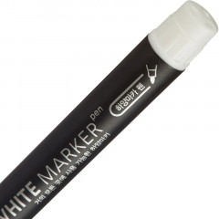 Маркер перманентный, цвет белый - Фото 4