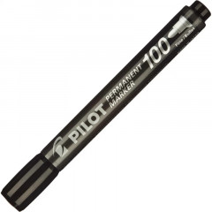 Маркер перманентный, цвет черный - Фото 1