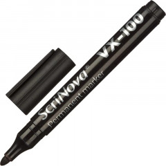 Маркер перманентный, цвет черный - Фото 3