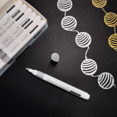 Маркер акриловый, цвет серебряный - Фото 6