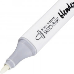 Маркер для скетчей двусторонний, цвет белый - Фото 2