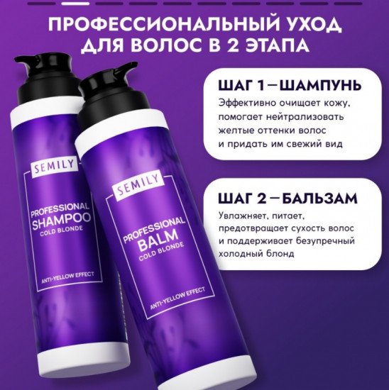 Набор для волос против желтизны «Cold Blonde»