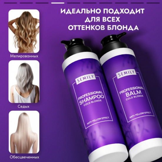 Набор для волос против желтизны «Cold Blonde»