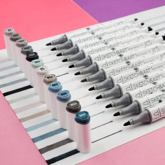 Набор двусторонних скетч-маркеров «Графика» - Фото 6