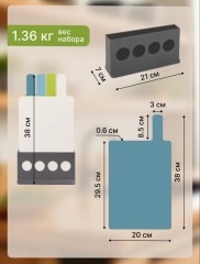 Набор разделочных досок из пластика на подставке - Фото 2