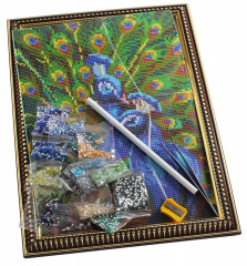 Набор для декорирования картины стразами и глиттером «Павлин» - Фото 1