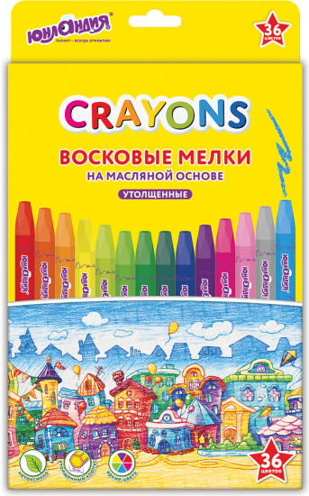 Мелки восковые «Домики»