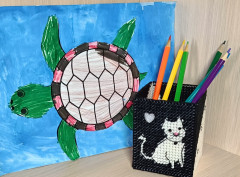 Карандашница «Котенок с детского рисунка» - Фото 1