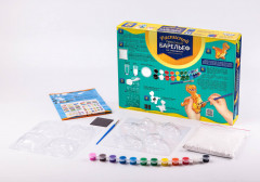 Расписной гипсовый барельеф «Совы и динозавры» - Фото 1