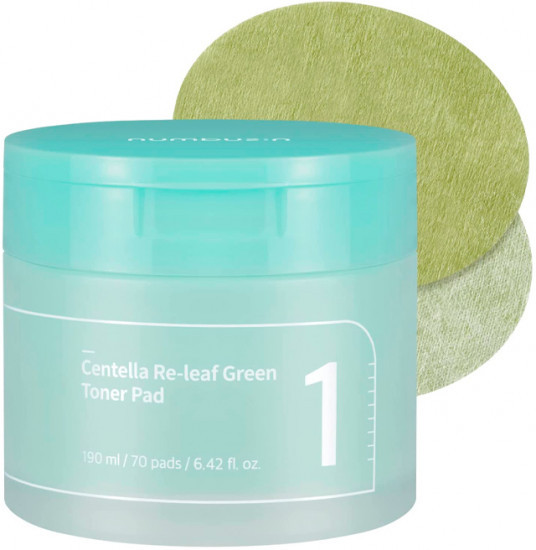Тонер-пэды для лица с центеллой «No.1 Centella Re-Leaf Green Toner Pad»