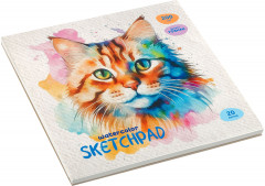 Скетчбук для акварели «Акварельный кот» - Фото 1