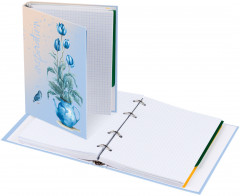 Тетрадь на кольцах с разделителями «Васильковое настроение» - Фото 1