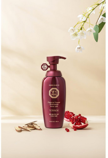 Шампунь бессульфатный для ослабленных и тонких волос «Fleece Flower Shampoo for Thinning Hair»