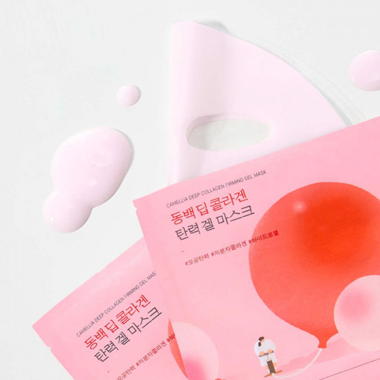 Укрепляющая гидрогелевая маска для лица с камелией «Camellia Deep Collagen Firming Gel Mask»