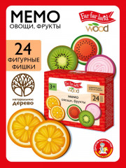 Игра настольная развивающая «Мемо. Овощи, фрукты» - Фото 1