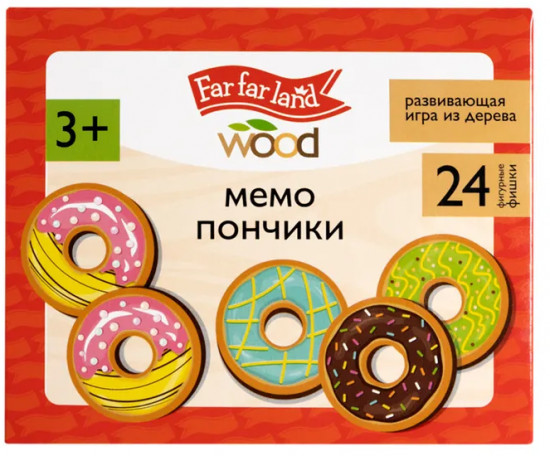 Игра настольная развивающая «Мемо. Пончики»