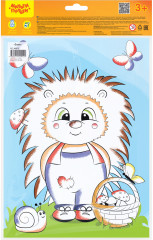 Аппликация помпонами «Ёжик» - Фото 1