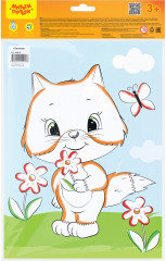 Аппликация помпонами «Лисичка» - Фото 1