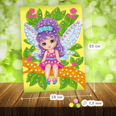 Аппликация бусинами «Феечка» - Фото 3