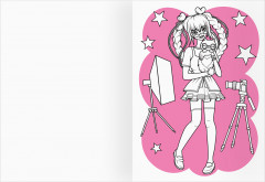 Аниме. Модный показ. Раскраска с цветным фоном - Фото 1