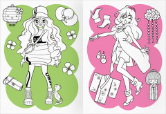 Аниме. Модный показ. Раскраска с цветным фоном - Фото 6