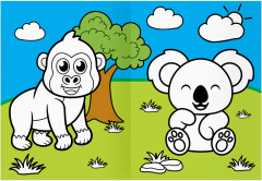 Дикие животные. Раскраска с цветным фоном - Фото 4