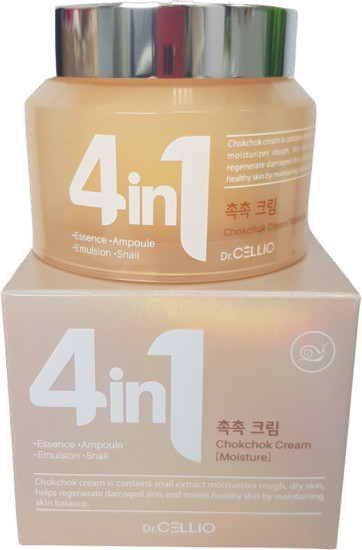Крем для лица с муцином улитки «4 in 1 Chokchok Snail Cream»