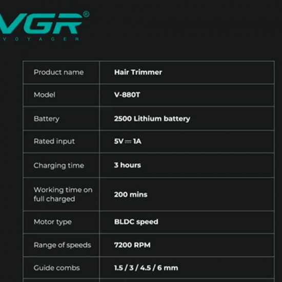 Профессиональный триммер для волос VGR V-880T