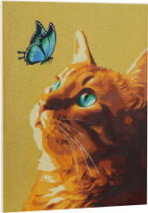 Картина по номерам «Кот и бабочка» - Фото 7