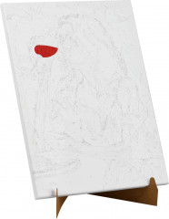 Картина по номерам «Девушка с бокалом» - Фото 4