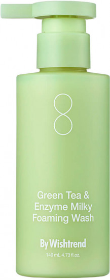 Энзимное средство для умывания с зелёным чаем «Green Tea & Enzyme Milky Foaming Wash»
