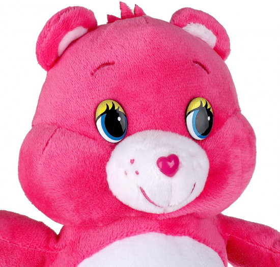 Игрушка мягкая озвученная «Розовый мишка с радугой»