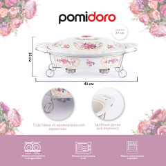 Мармит с крышкой с подогревом от свечей «Debora» - Фото 2