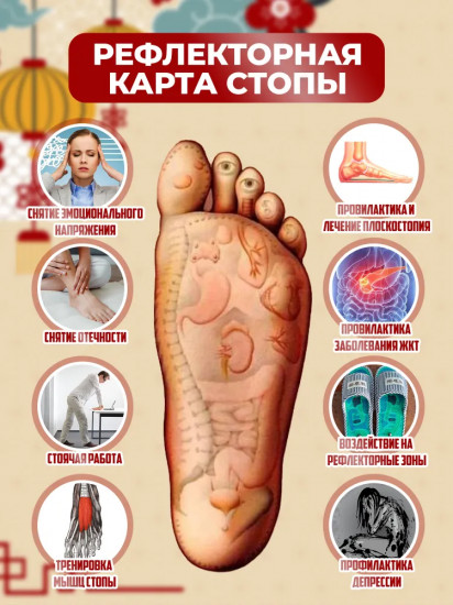 Тапочки массажные  акупунктурные «Шиацу»