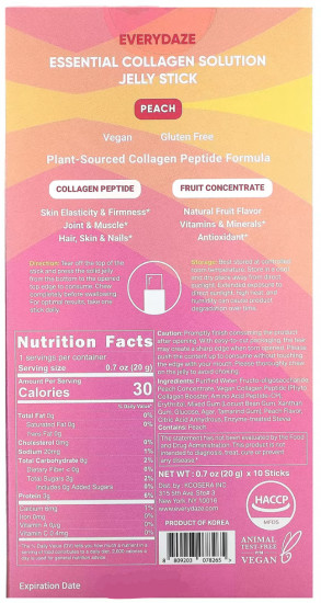 Коллаген в стиках со вкусом персика «Essential Collagen Solution»