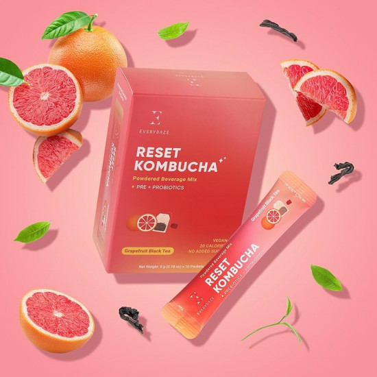 Смесь порошковая для напитков со вкусом грейпфрутового черного чая «Reset Kombucha»