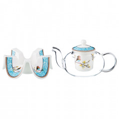 Чайник заварочный с подставкой для подогрева, в ассортименте - Фото 4