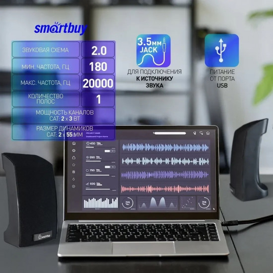 Акустическая система 2.0 Smartbuy Orca Band SBA-1000