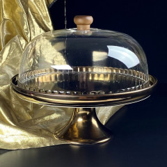 Тортовница на ножке с крышкой «Винтаж» - Фото 1