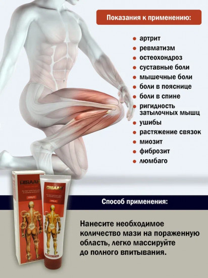 Мазь от боли в суставах с сильным согревающим эффектом
