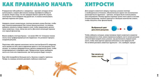 Акварельные зверюшки. Самая простая техника рисования акварелью