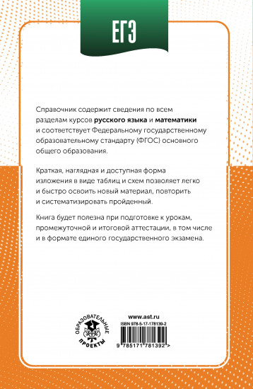 ЕГЭ. Русский язык и математика в инфографике