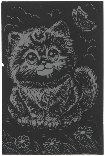 Гравюра «Кошечка»