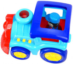 Каталка-паровоз музыкальная «Синий Трактор» - Фото 4