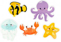 Пазлы контурные «Обитатели моря» - Фото 6