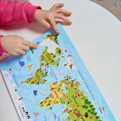 Пазл для детей обучающий планшетный «Карта мира» - Фото 6